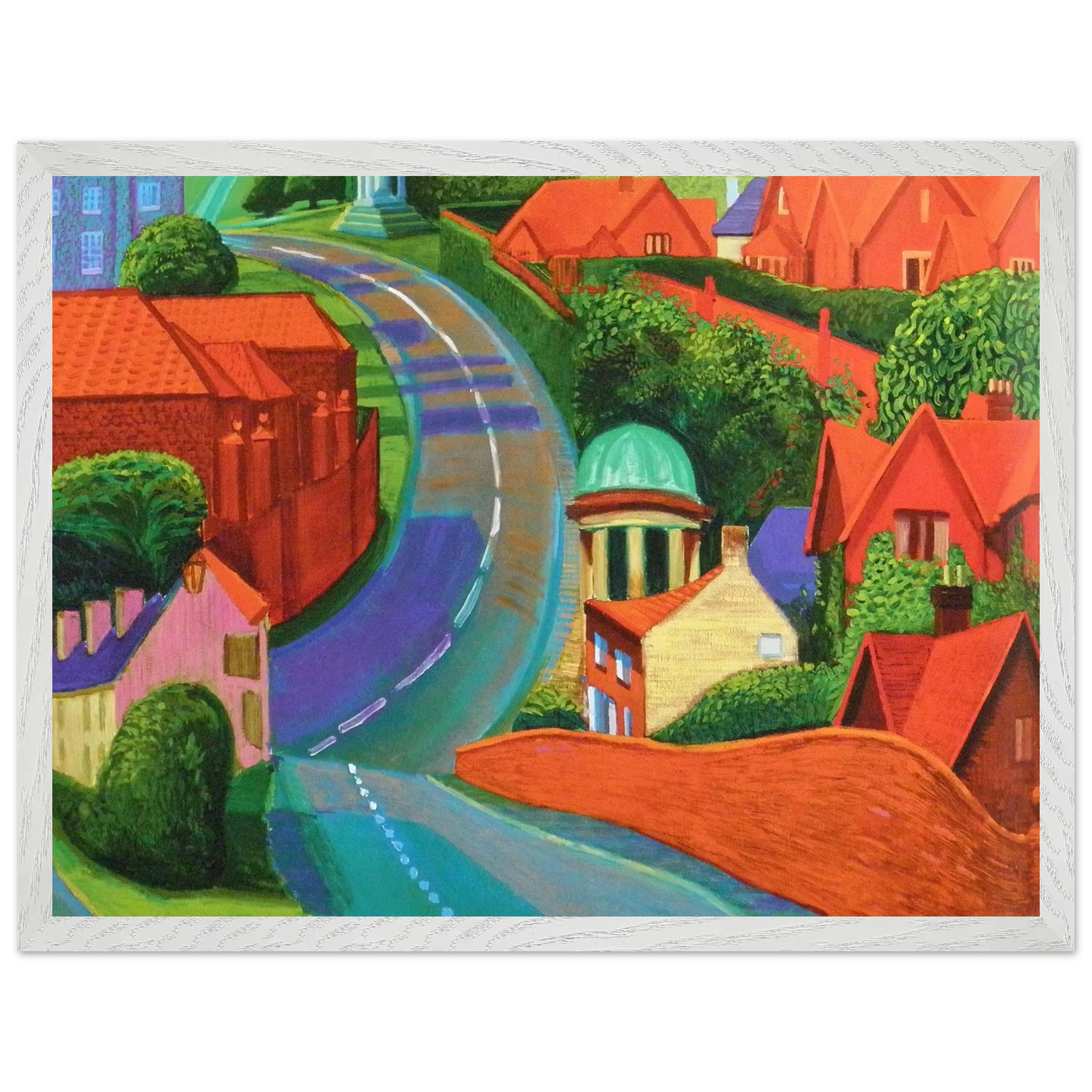 David Hockney - The Road to York Through Sledmere - 60x80 cm / 24x32 inches - Fine Art Poster-canvas - -