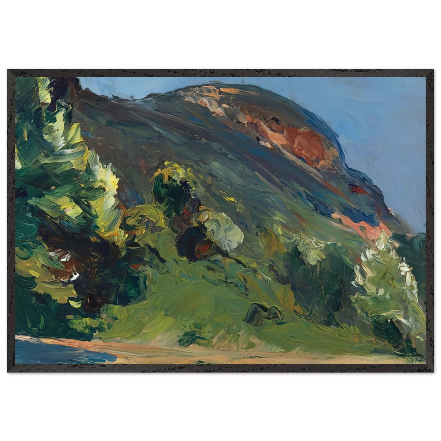 Bluff - Edward Hopper 70x100 cm / 28x40 inches Framed Art Print – Black Wooden Frame