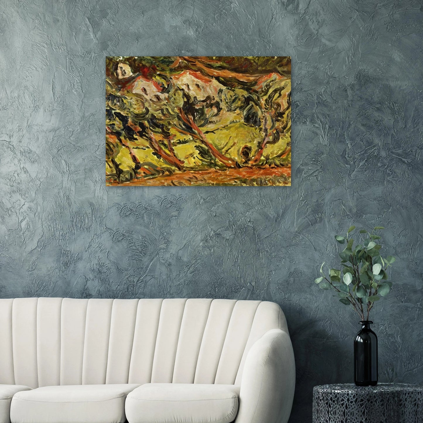 CERET LANDSCAPE 1 - Chaim Soutine Brushed Aluminum Print - 70x100 cm / 28x40 inches | Chaim Soutine Aluminum Print | Chaim Soutine Prints