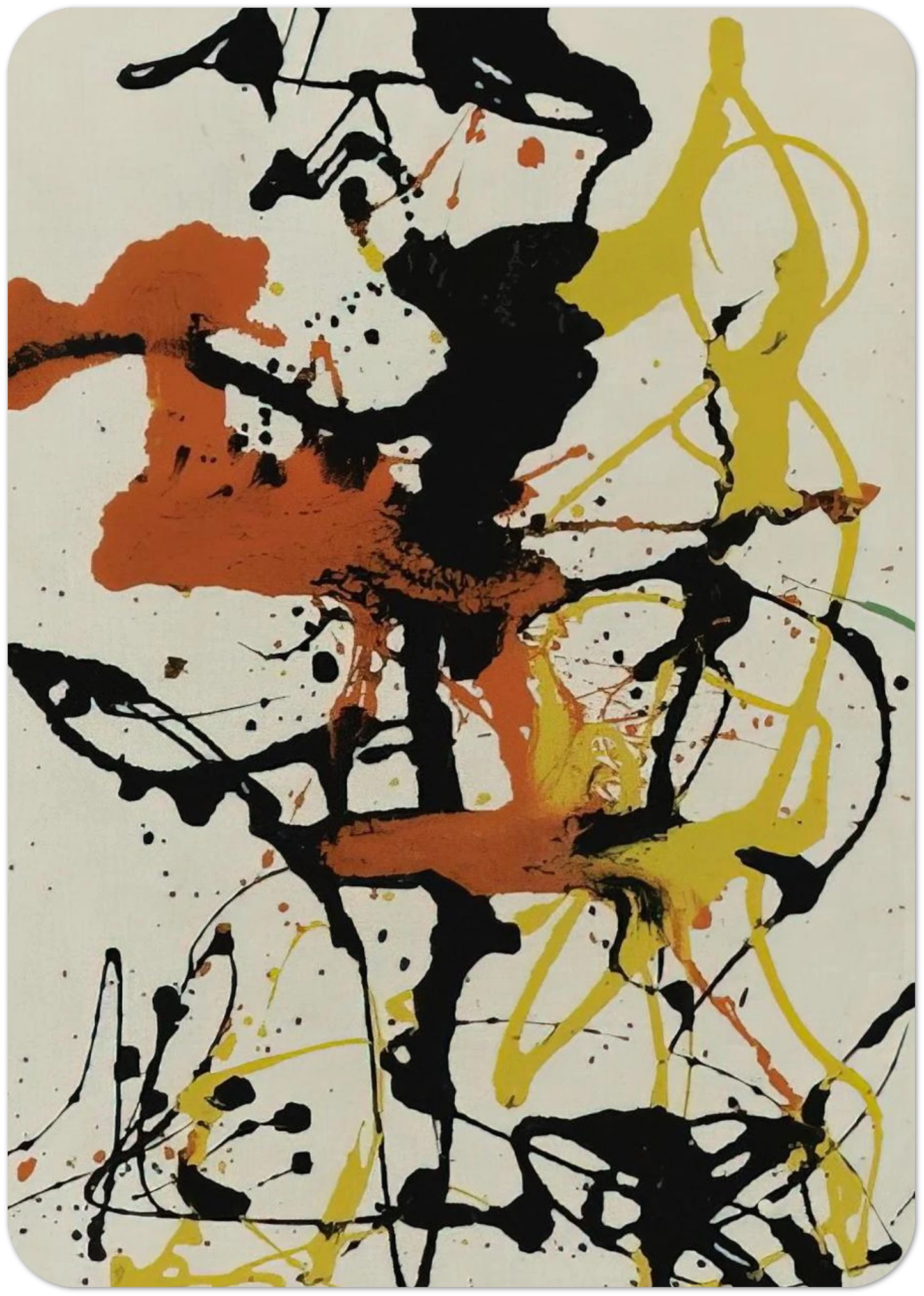 NUMBER 26 1949 By Jackson Pollock Pack of 10 Post Cards | Jackson Pollock Post Cards | A6 (10.5 x 14.8 cm) - 4.1 x 5.8 inches