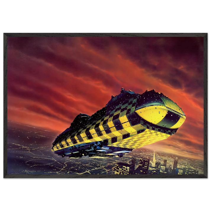 Chris Foss N13 - Chris Foss 70x100 cm / 28x40 inches Framed Art Print – Black Wooden Frame