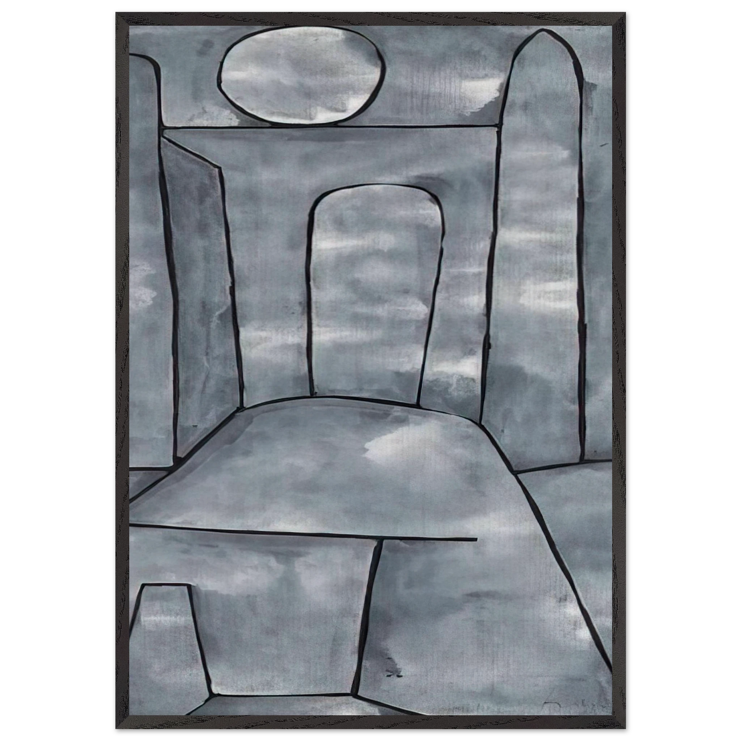 A GATE 1938 - Paul Klee Framed Art Print – Black Wooden Frame - Default Title - -Framed Art Print