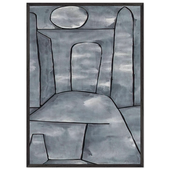 A GATE 1938 - Paul Klee 70x100 cm / 28x40 inches Framed Art Print – Black Wooden Frame