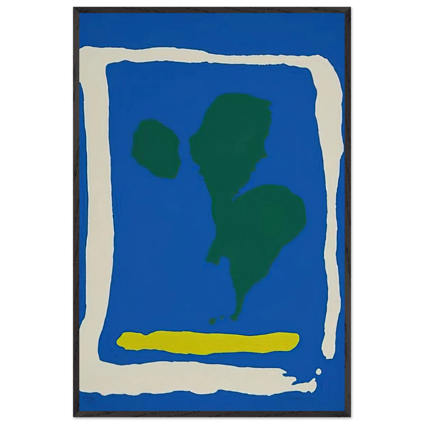 Helen Frankenthaler - Air Frame - 1965 Wall art - 45x60 cm / 18x24 inches - Premium Wooden Framed Poster With Fine Art Paper - Wood frame