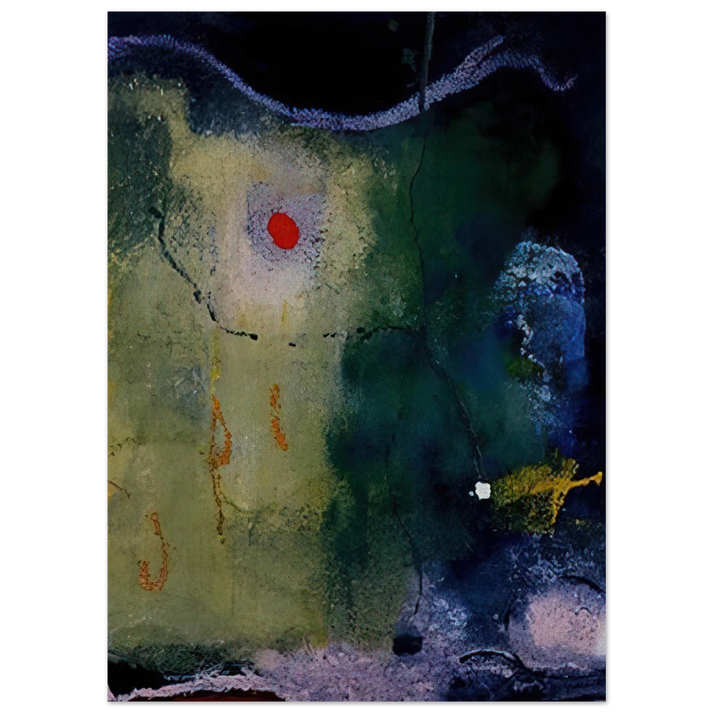 Helen Frankenthaler - The Other Side of the Moon - 1995 Wall art - 13x18 cm / 5x7 inches - Premium Wooden Framed Poster With Fine Art Paper-canvas - White frame