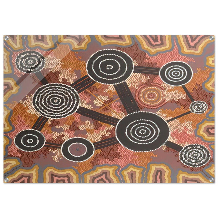 Untitled - 1996 - Clifford Possum Tjapaltjarri Acrylic Print - 70x100 cm / 28x40″ inches