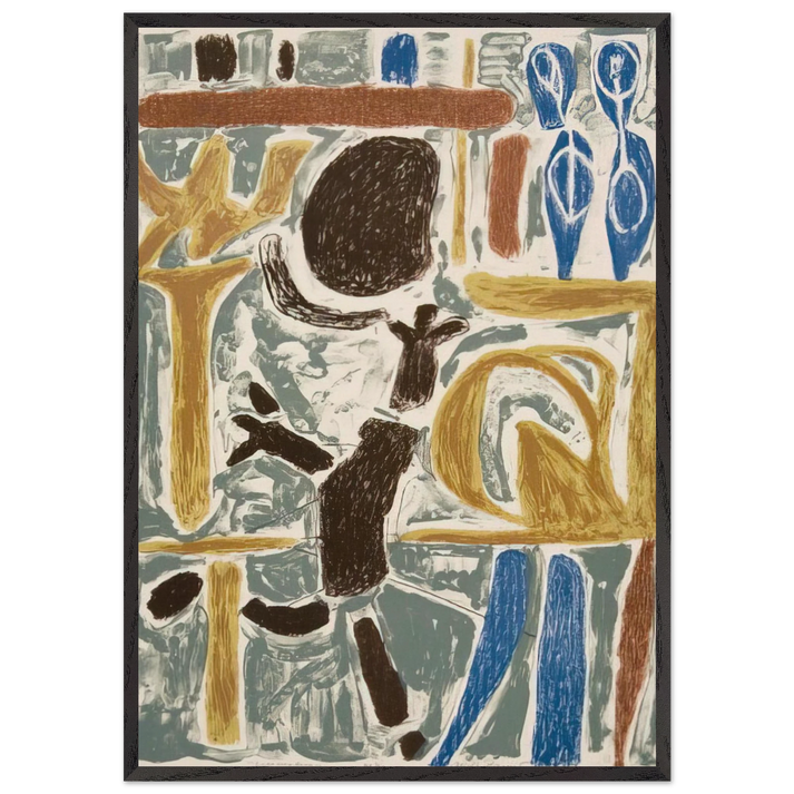 Celebration - 2005 United States - Will Barnet 70x100 cm / 28x40 inches Framed Art Print – Black Wooden Frame