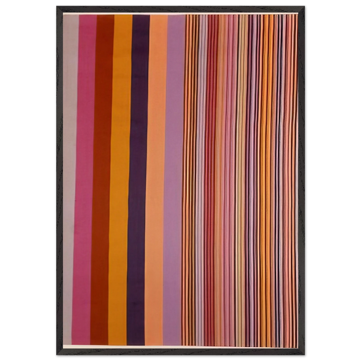 Lincoln Center - 1971 - Gene Davis 70x100 cm / 28x40 inches Framed Art Print – Black Wooden Frame