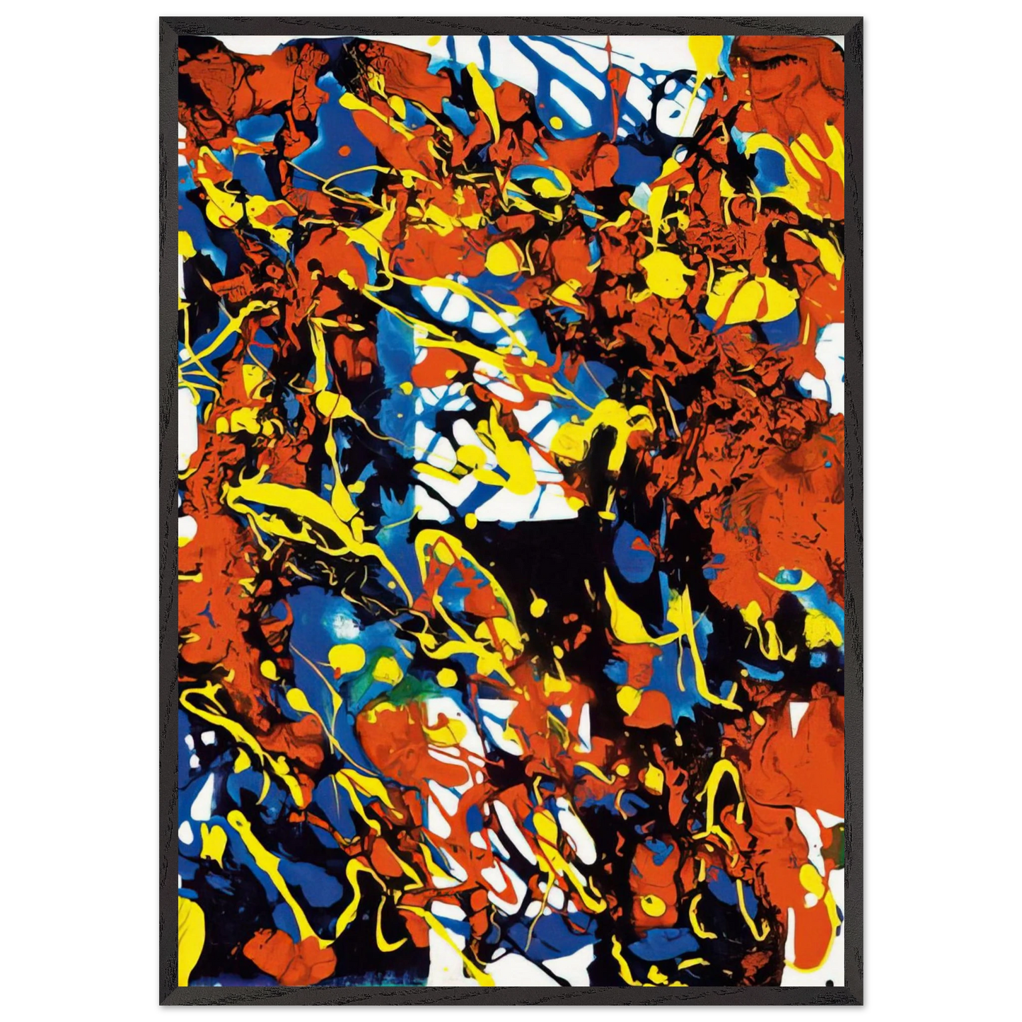 Untitled SFP94-73 SFF 1747 - Sam Francis Framed Art Print – Black Wooden Frame - Default Title - -Framed Art Print
