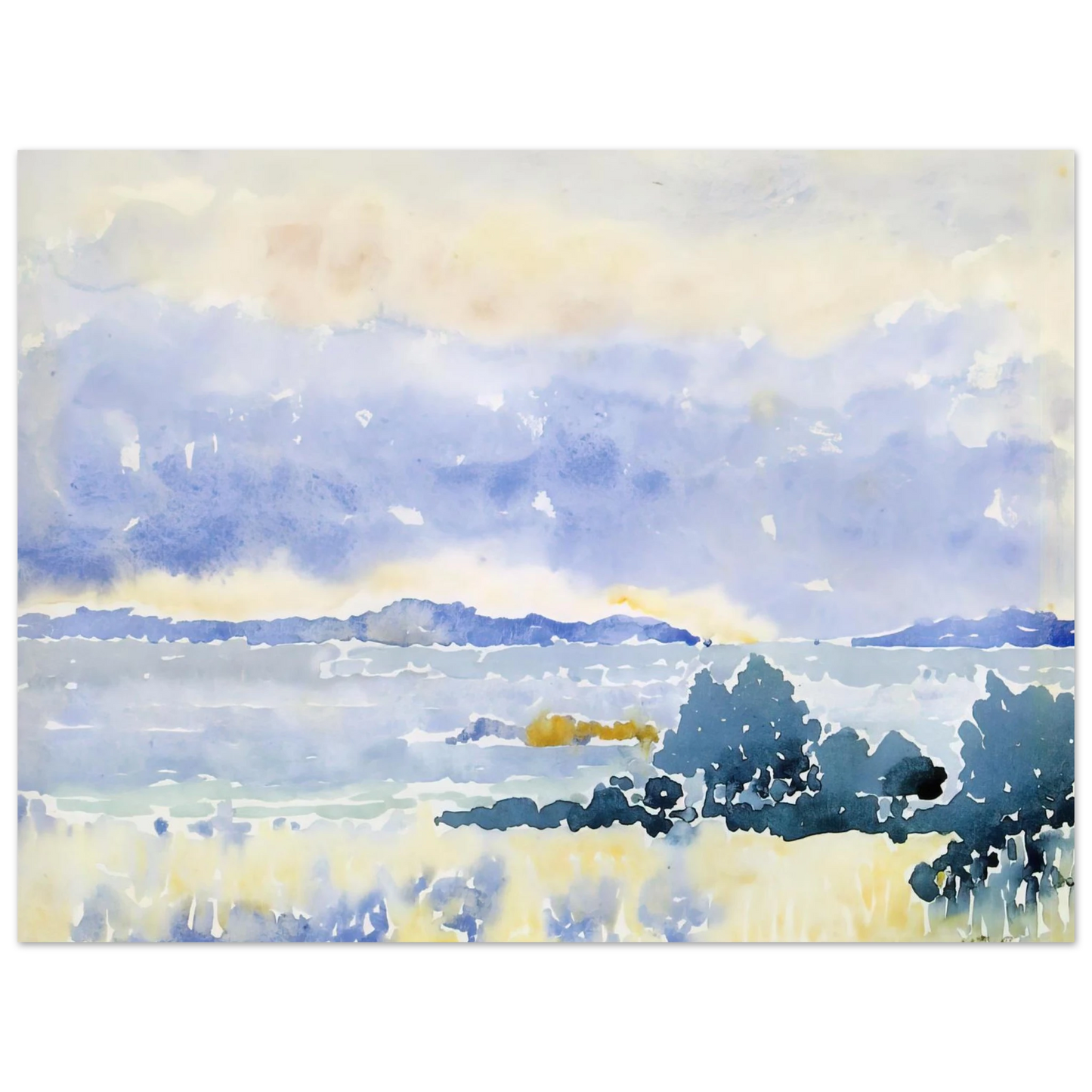 Henri-Edmond Cross - Land by the Sea Fine Art Poster - Default Title