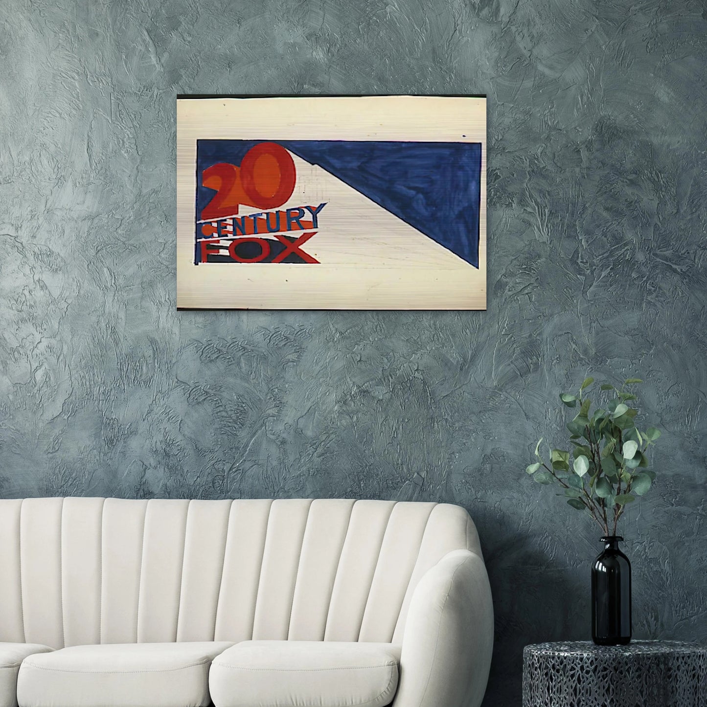 TRADEMARK 6 1962 - Edward Ruscha Brushed Aluminum Print - 70x100 cm / 28x40 inches | Edward Ruscha Aluminum Print | Edward Ruscha Prints