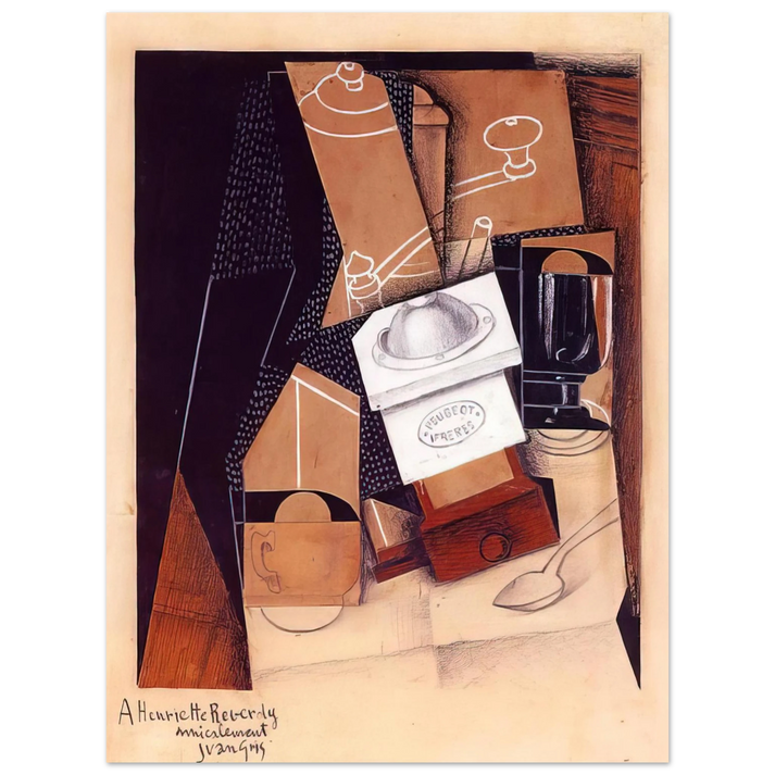 Juan Gris - THE COFFEE GRINDER 1916 75x100 cm / 30x40inches Fine Art Poster