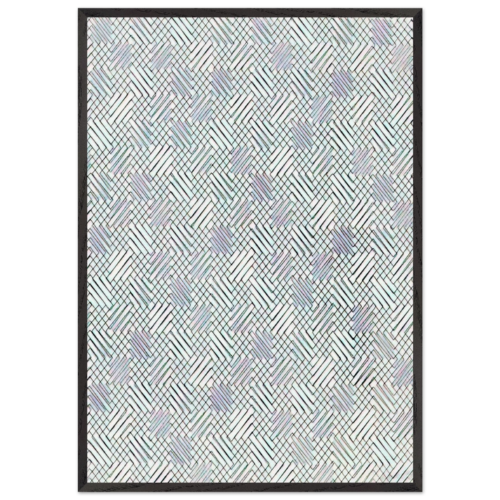 Untitled Diagonals - 1970 - Francois Morellet 70x100 cm / 28x40 inches Framed Art Print – Black Wooden Frame