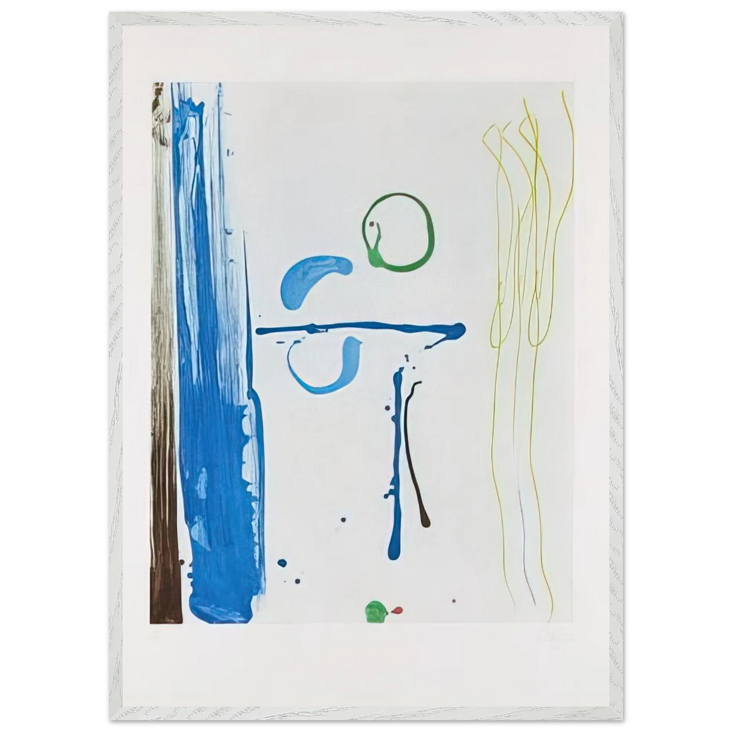 Helen Frankenthaler - Sunshine After Rain - 1987 Wall art - 50x50 cm / 20x20 inches - Premium Wooden Framed Poster With Fine Art Paper - Wood frame