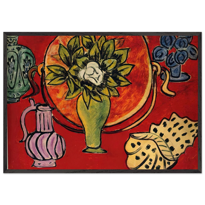 STILL LIFE WITH A MAGNOLIA 1941 - Henri Matisse 70x100 cm / 28x40 inches Framed Art Print – Black Wooden Frame