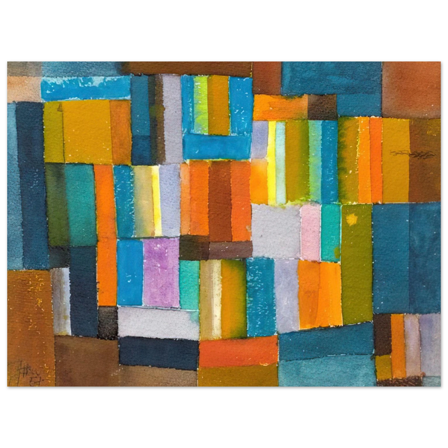 Johannes Itten - Composition in Orange and Blue-Green - 1957 Fine Art Poster - Default Title