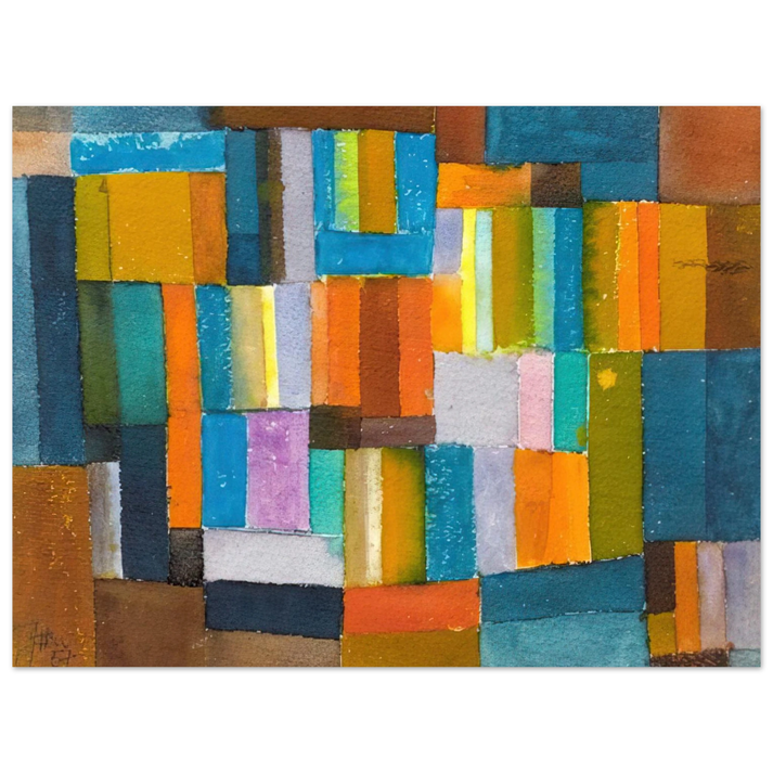 Johannes Itten - Composition in Orange and Blue-Green - 1957 75x100 cm / 30x40inches Fine Art Poster