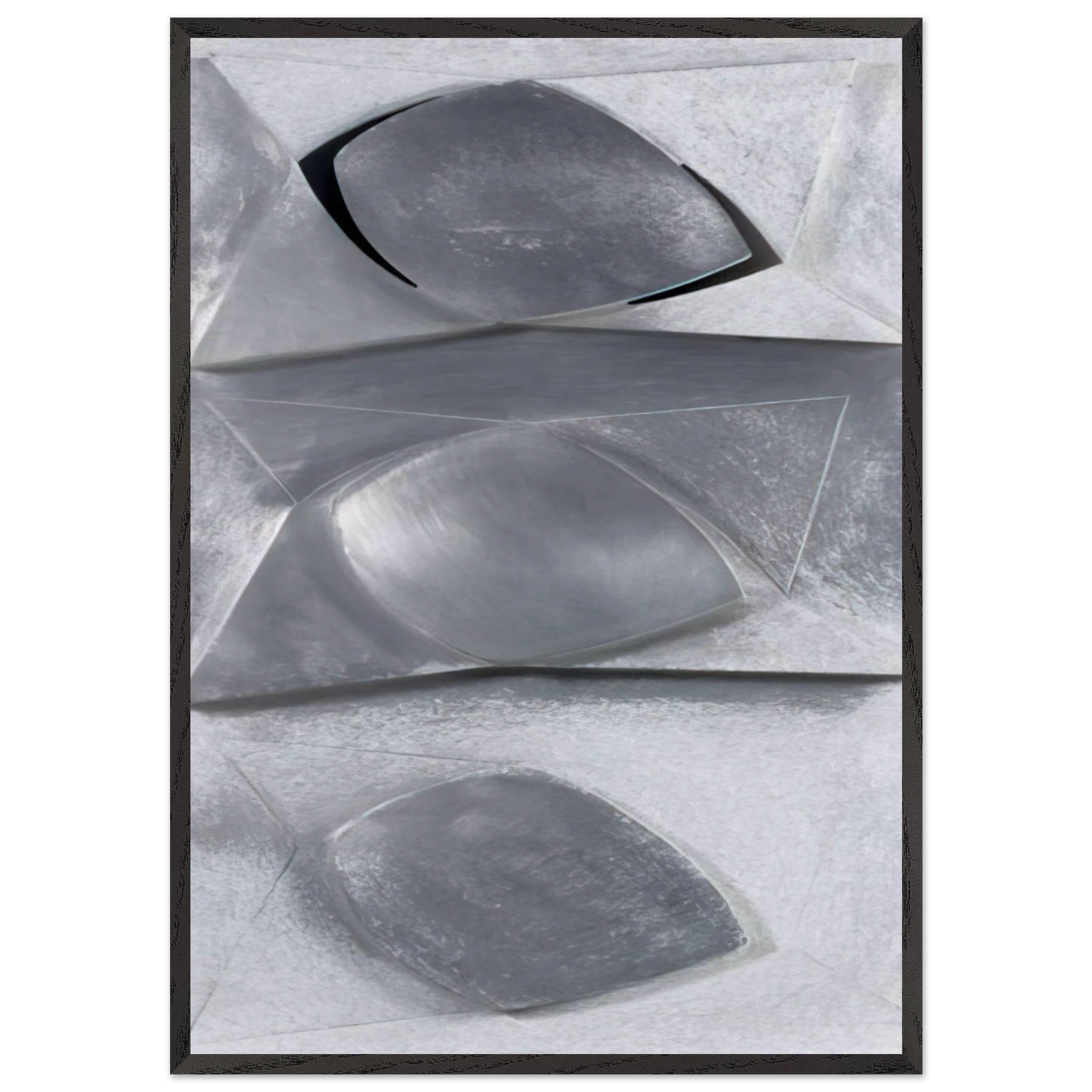 Composition-Relief - Concretism - Gyula Kosice 70x100 cm / 28x40 inches Framed Art Print – Black Wooden Frame