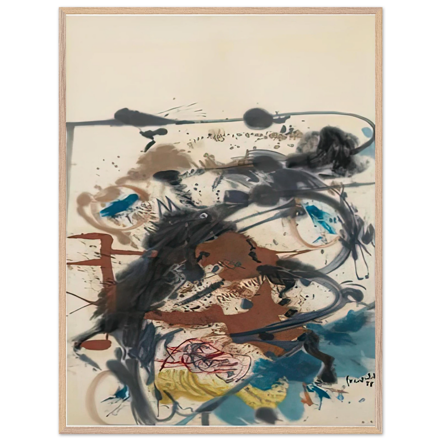 Helen Frankenthaler - Winter Hunt, 1958- Wall Art - 28x40 inches / 70x70 cm - Canvas (Imperial) - -