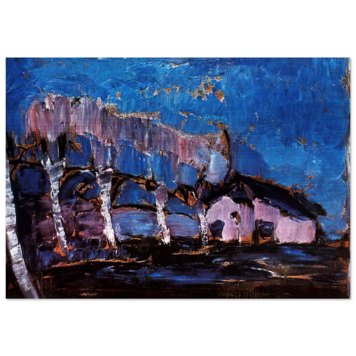 Evening landscape - Piet Mondrian Brushed Aluminum Print - 70x100 cm / 28x40 inches | Piet Mondrian Aluminum Print | Piet Mondrian Prints