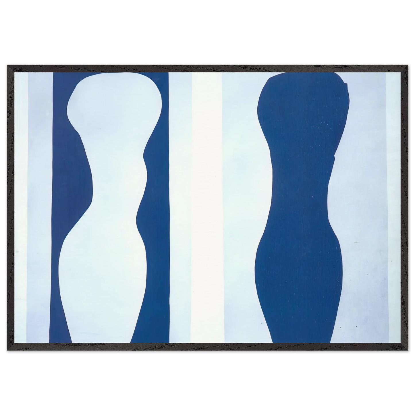 WHITE TORSO AND BLUE TORSO 1944 - Henri Matisse 70x100 cm / 28x40 inches Framed Art Print – Black Wooden Frame