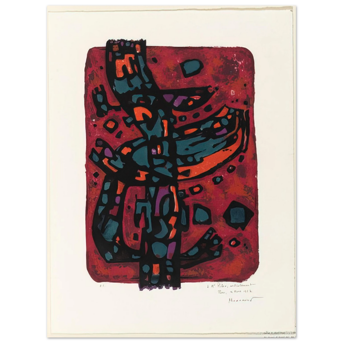 Alfred Manessier - Living Flame - 1954 Fine Art Poster - Default Title