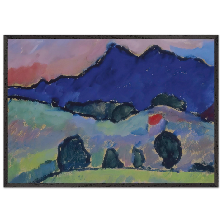 BLAUER BERG 1910 - Alexej von Jawlensky 70x100 cm / 28x40 inches Framed Art Print – Black Wooden Frame