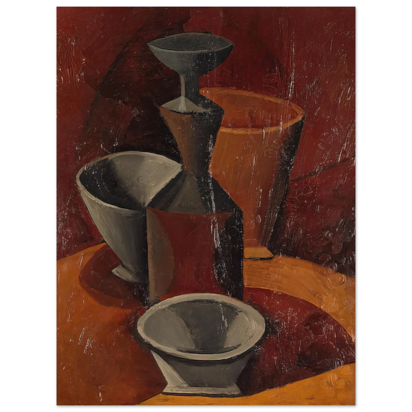 Pablo Picasso - Pitcher and Bowls - 1908 Fine Art Poster - Default Title