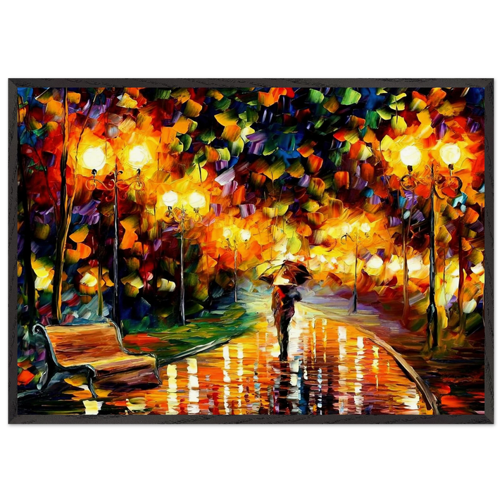 Leonid Afremov N2 - Leonid Afremov 70x100 cm / 28x40 inches Framed Art Print – Black Wooden Frame