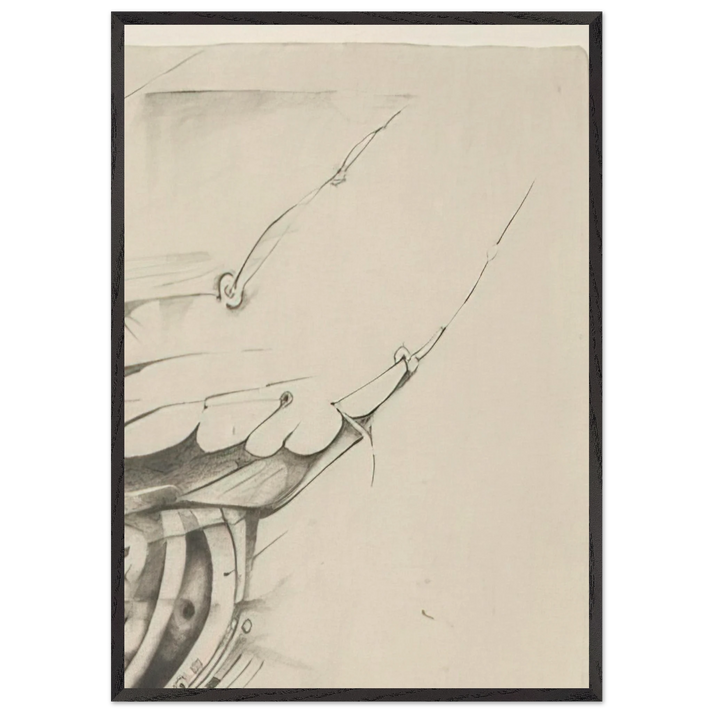 UNTITLED 1998 1 - Lee Bontecou 70x100 cm / 28x40 inches Framed Art Print – Black Wooden Frame