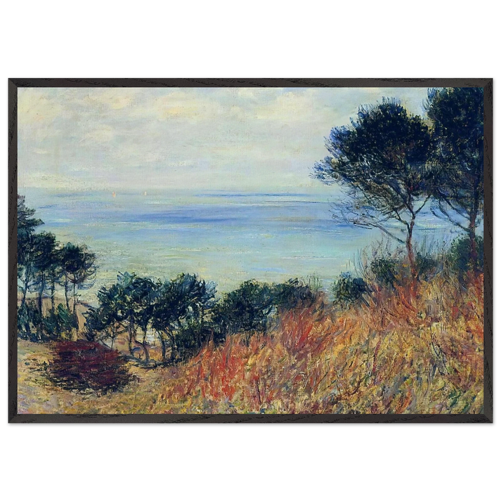 The Coast of Varengeville - claude monet 70x100 cm / 28x40 inches Framed Art Print – Black Wooden Frame
