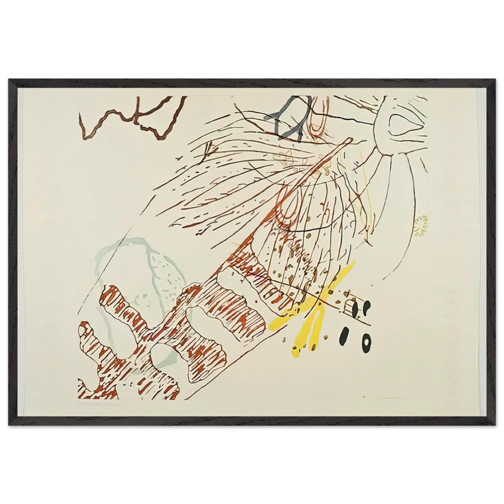 From 17 Drawings by Thoreau - 1978 - John Cage 70x100 cm / 28x40 inches Framed Art Print – Black Wooden Frame