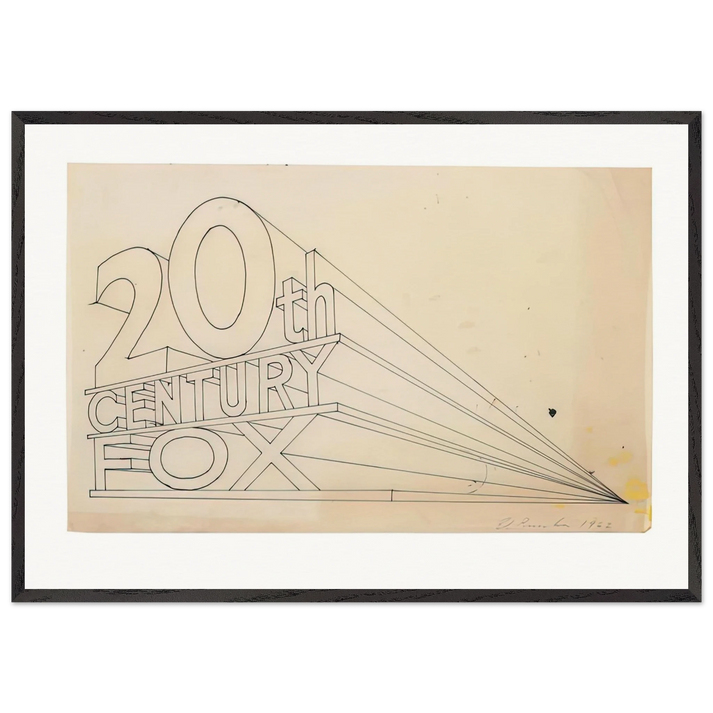 TRADEMARK STUDY 4 1962 - Edward Ruscha 70x100 cm / 28x40 inches Framed Art Print – Black Wooden Frame