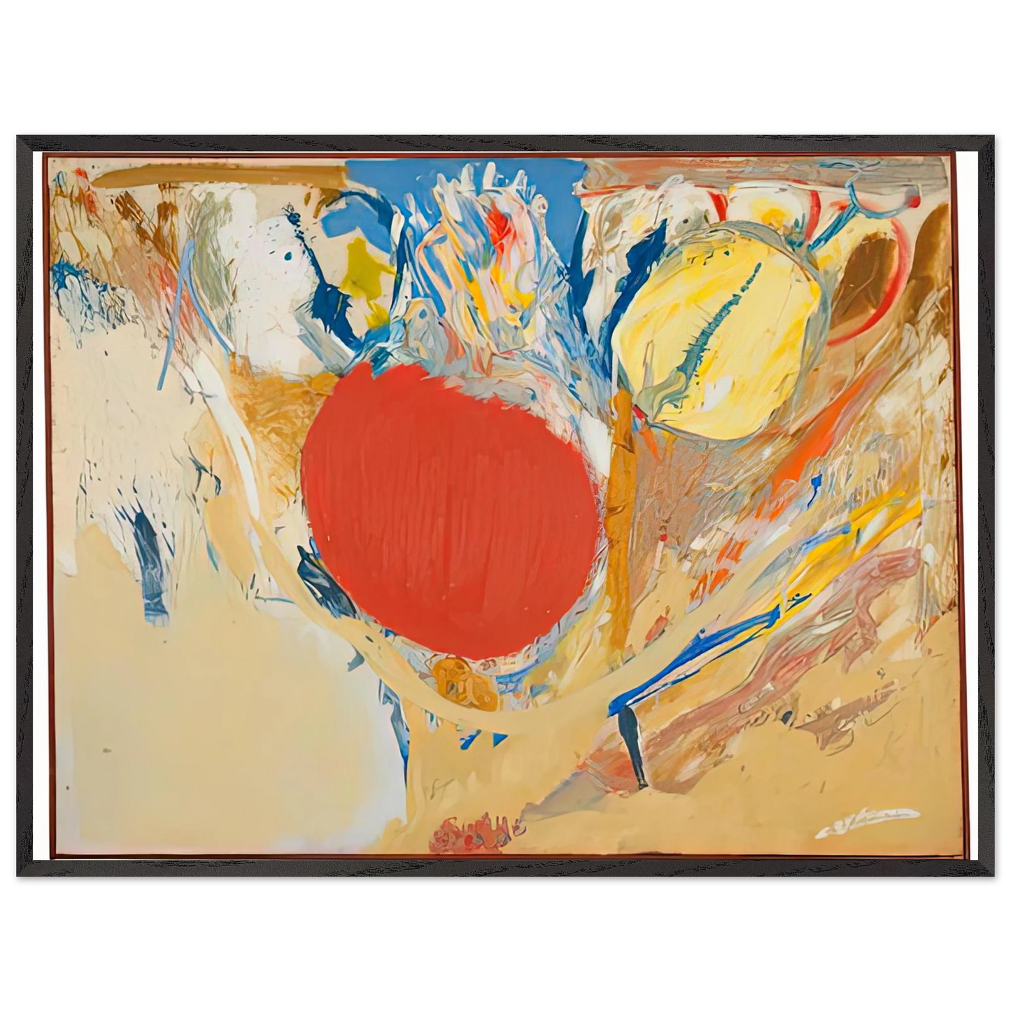Helen Frankenthaler - Break Through, 1956- Wall Art - 60x80 cm / 24x32 inches - Fine Art Poster - -