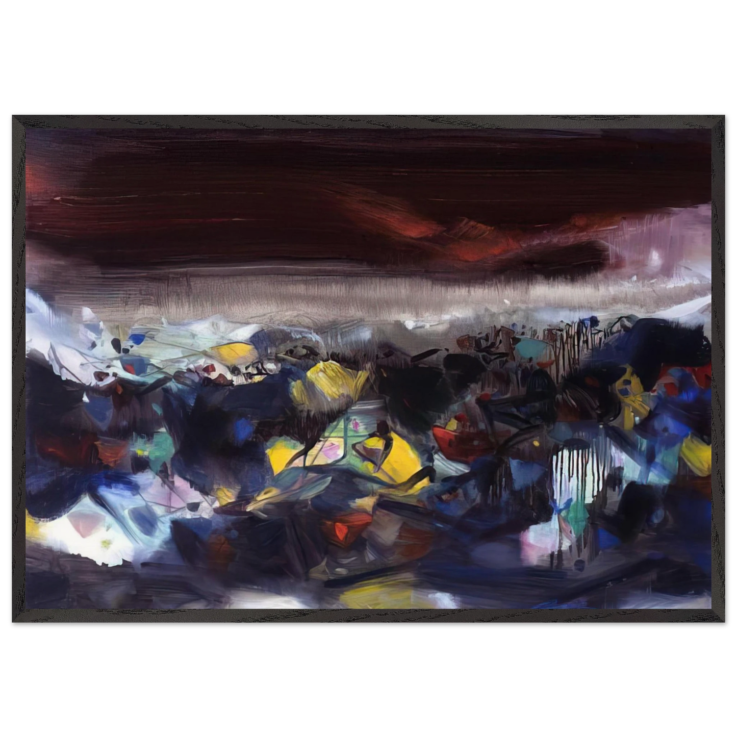 PUISSANCE OC ANIQUE 2004 - Chu teh Chun 70x100 cm / 28x40 inches Framed Art Print – Black Wooden Frame