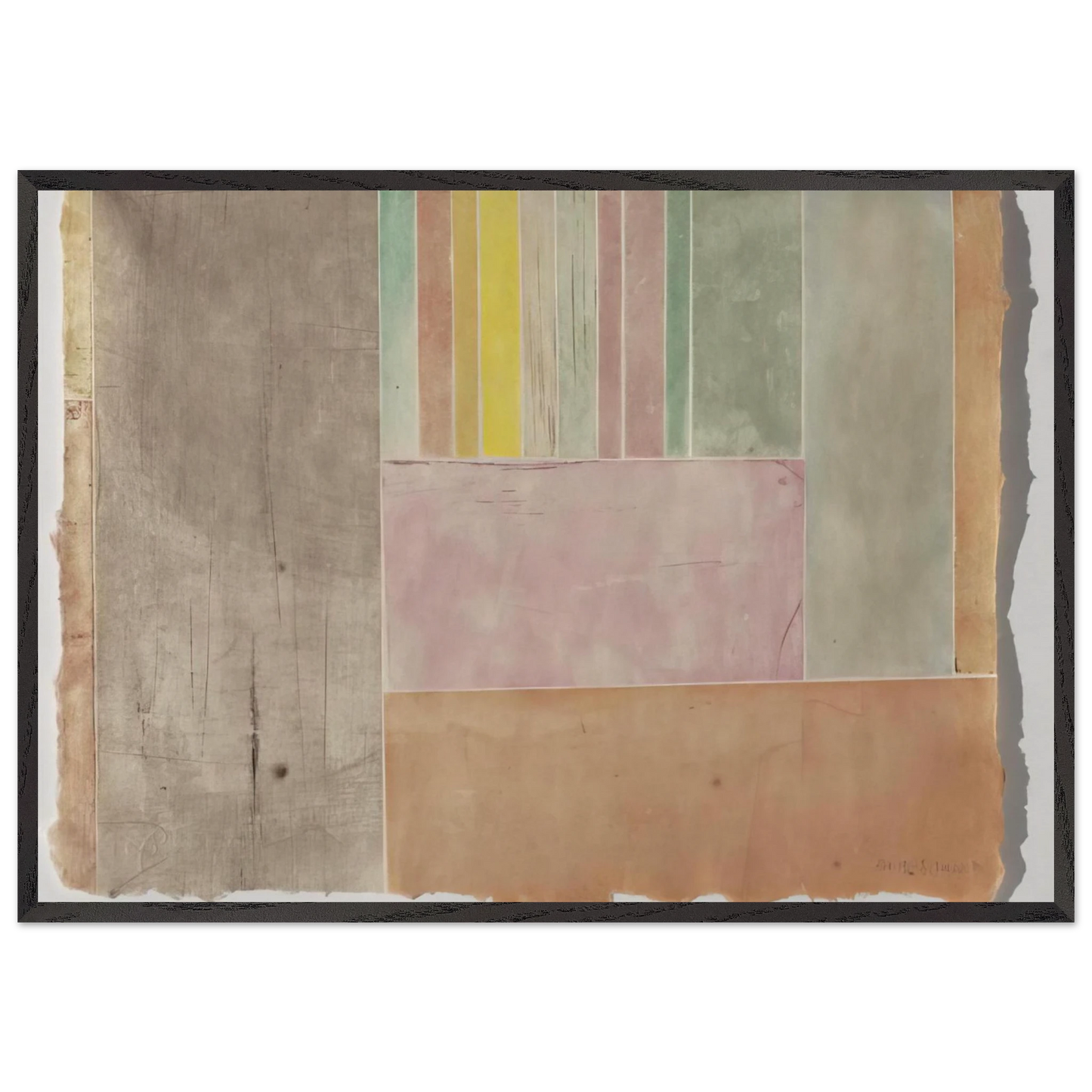 HV2 No 17b - 1992 - John Cage 70x100 cm / 28x40 inches Framed Art Print – Black Wooden Frame