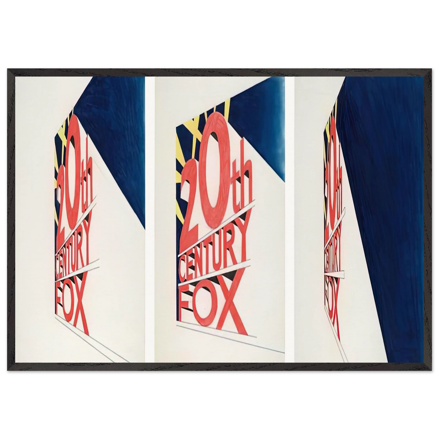 VIEW OF THE BIG PICTURE 1963 - Edward Ruscha Framed Art Print – Black Wooden Frame - Default Title - -Framed Art Print