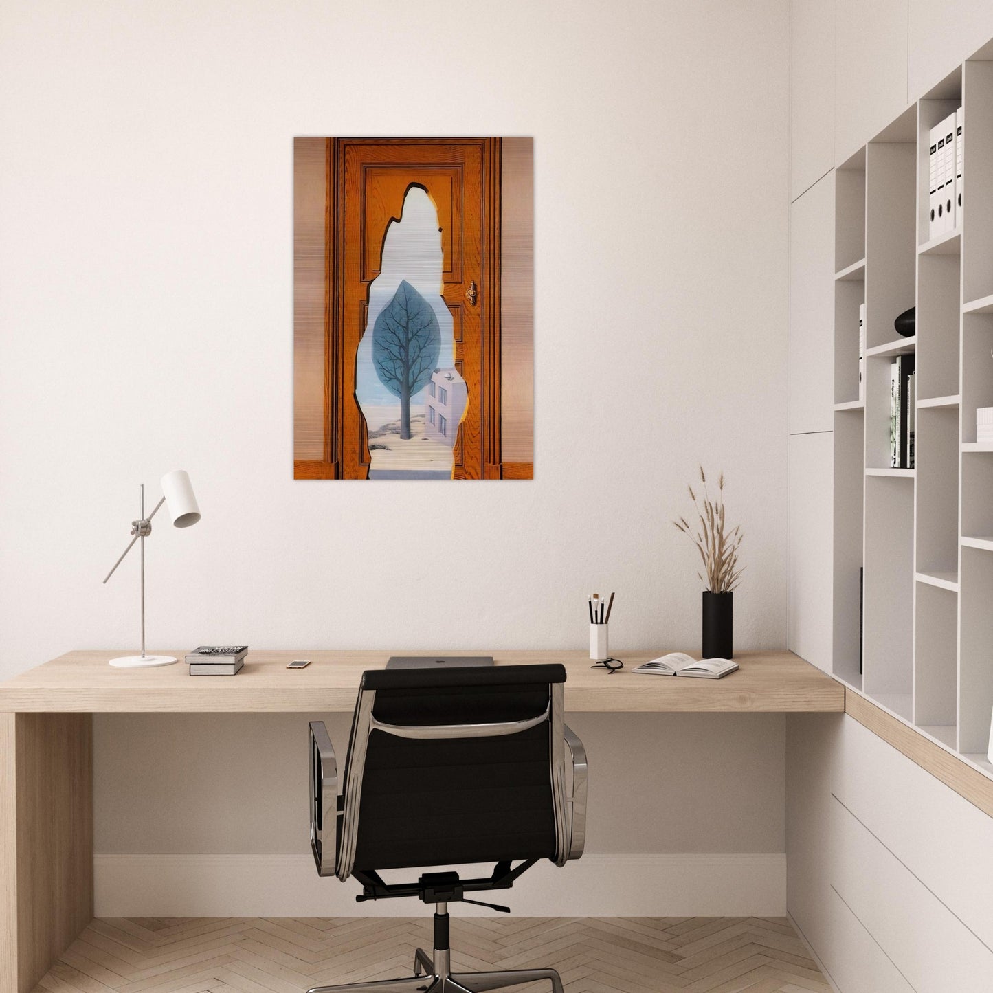 THE AMOROUS PERPECTIVE 1935 - Rene Magritte Brushed Aluminum Print - 70x100 cm / 28x40 inches | Rene Magritte Aluminum Print | Rene Magritte Prints