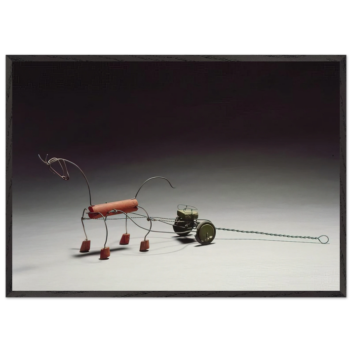 RED HORSE AND GREEN SULKY 1926 - Alexander Calder 70x100 cm / 28x40 inches Framed Art Print – Black Wooden Frame
