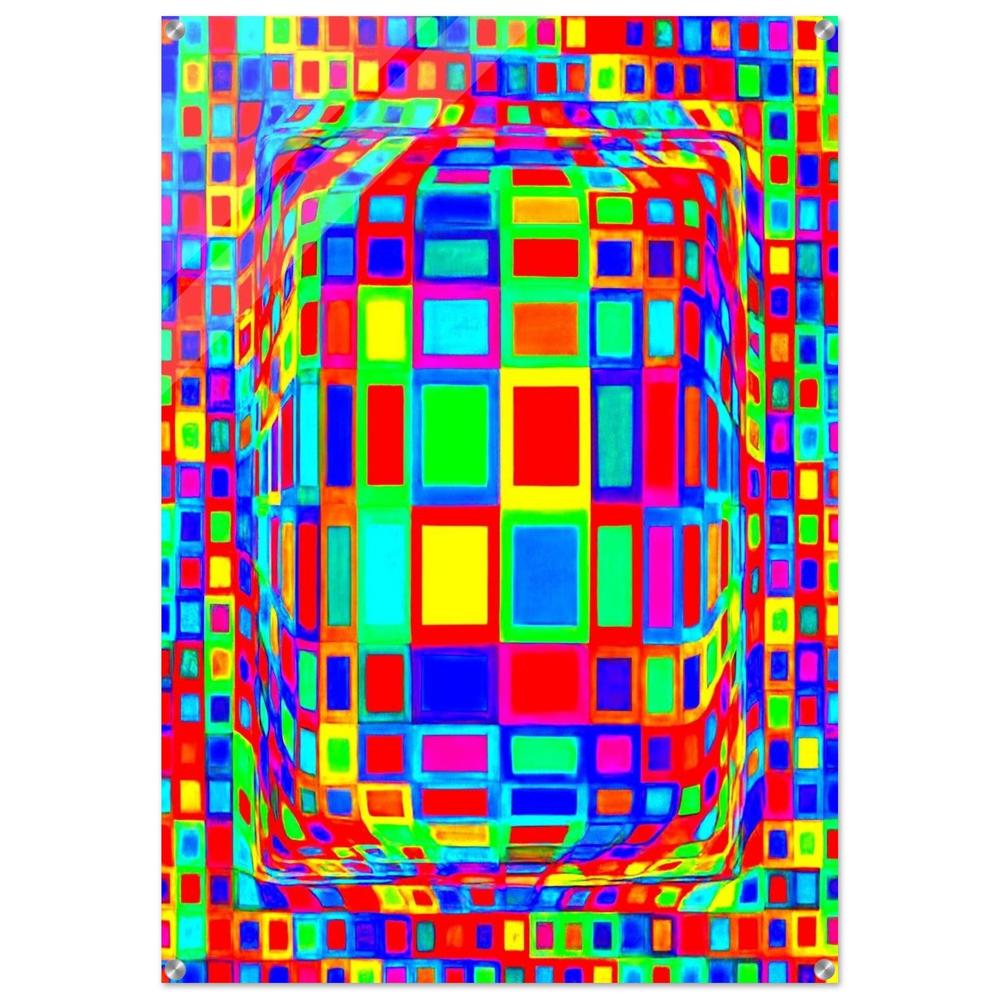 OND-DVA - Op Art - Victor Vasarely Acrylic Print - 70x100 cm / 28x40″ inches | Victor Vasarely Wall Art | Victor Vasarely Prints