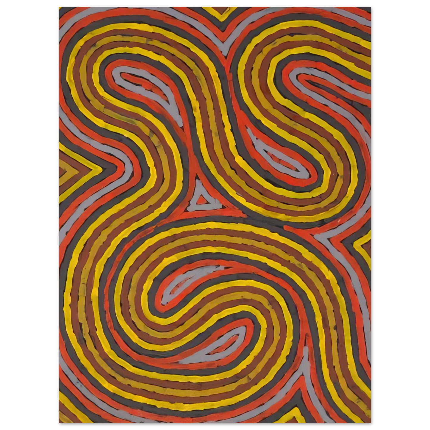 Clifford Possum Tjapaltjarri - Narripi Worm Dreaming - 1997 Fine Art Poster - Default Title