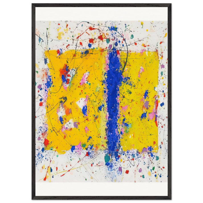 Light in Itself - Sam Francis 70x100 cm / 28x40 inches Framed Art Print – Black Wooden Frame