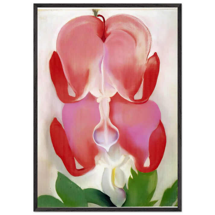 Bleeding Heart - Georgia OKeeffe 70x100 cm / 28x40 inches Framed Art Print – Black Wooden Frame