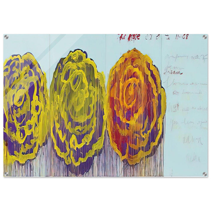 The Rose III - Cy Twombly Acrylic Print - 70x100 cm / 28x40″ inches | Cy Twombly Wall Art | Cy Twombly Prints