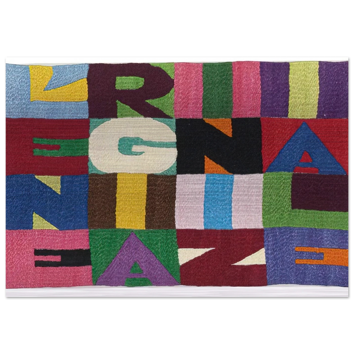 L ENERGIA INIZIALE 1989 - Alighiero Boetti Brushed Aluminum Print - 70x100 cm / 28x40 inches | Alighiero Boetti Aluminum Print | Alighiero Boetti Prints