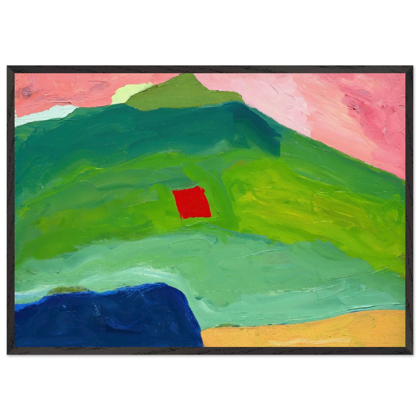 Untitled 17 - 1980 - Etel Adnan Framed Art Print – Black Wooden Frame - Default Title - -Framed Art Print