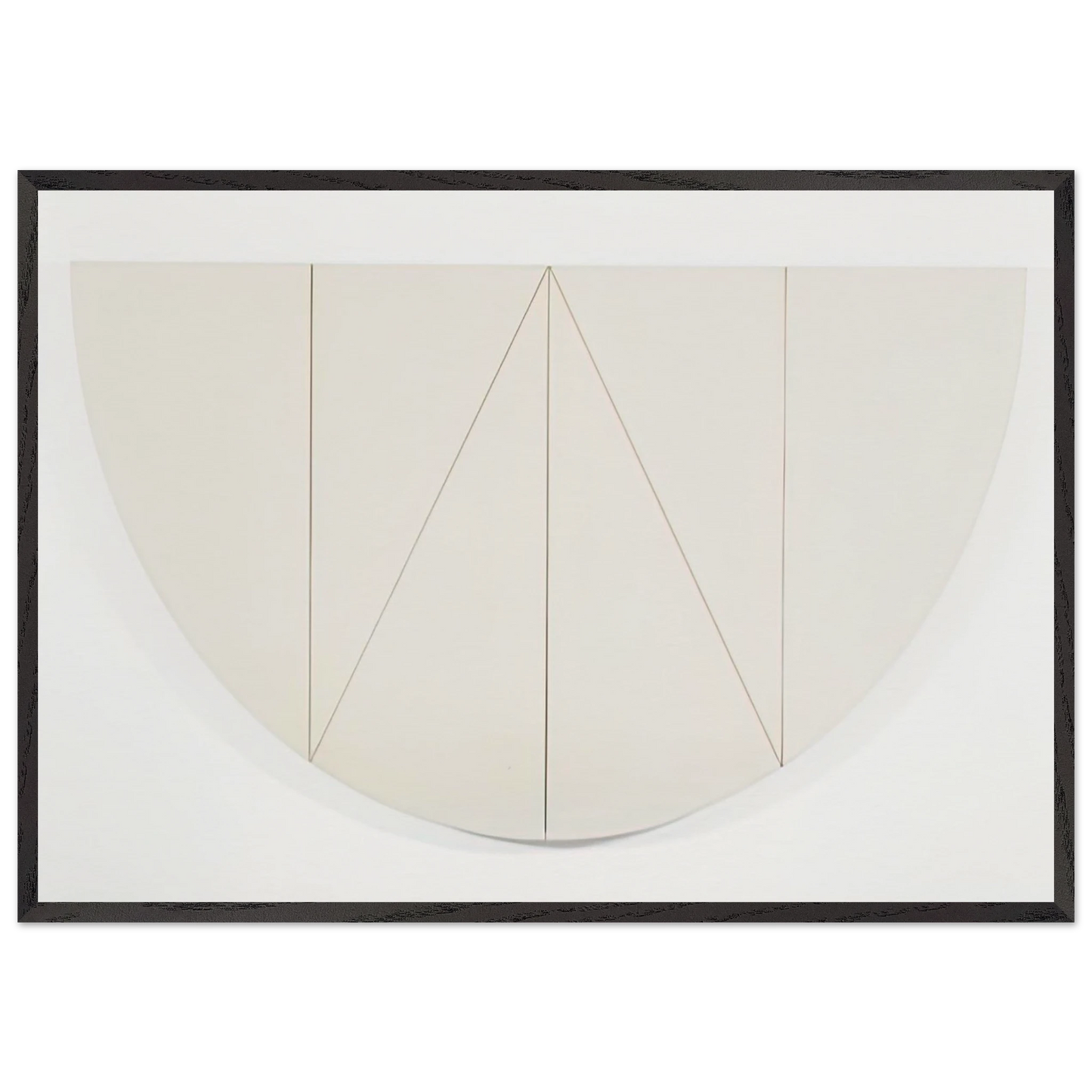 1 2 MANILLA CURVED AREA 1967 - Robert Mangold 70x100 cm / 28x40 inches Framed Art Print – Black Wooden Frame