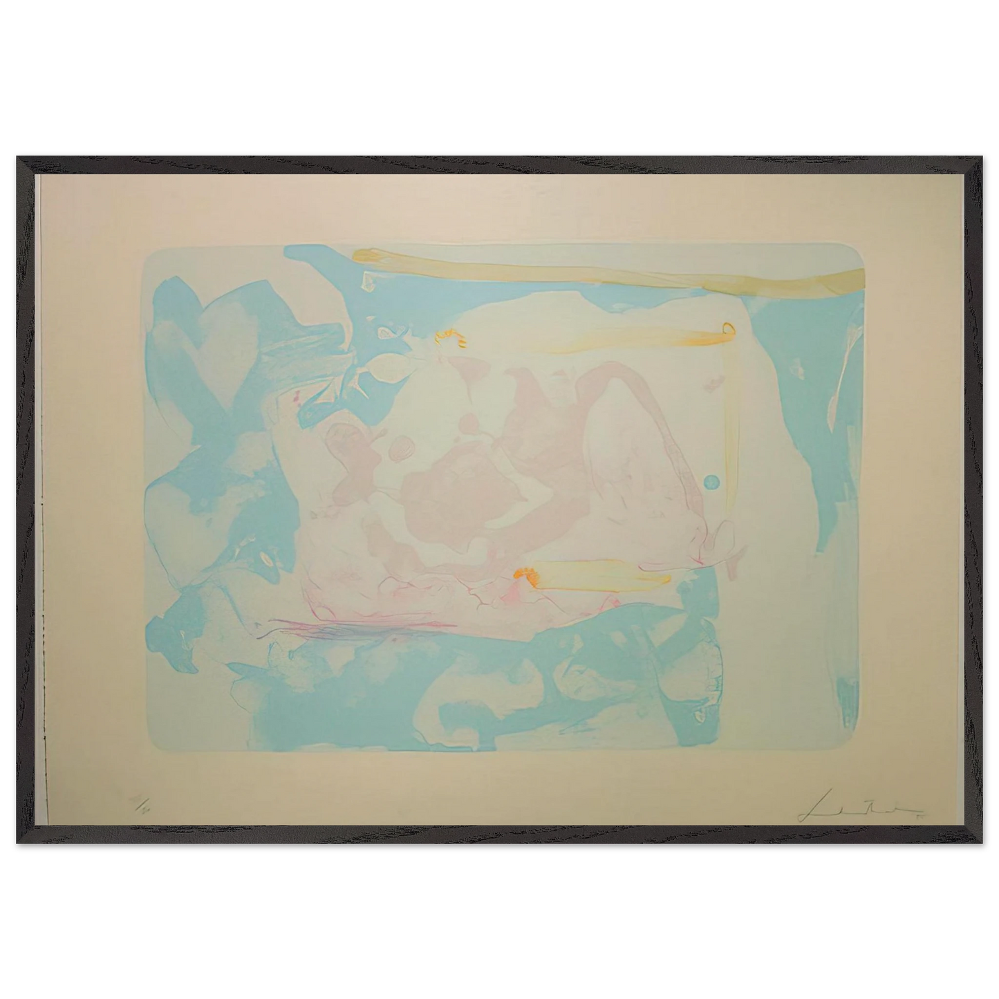 Reflections III - 1995 - Helen Frankenthaler Framed Art Print – Black Wooden Frame - Default Title - -Framed Art Print