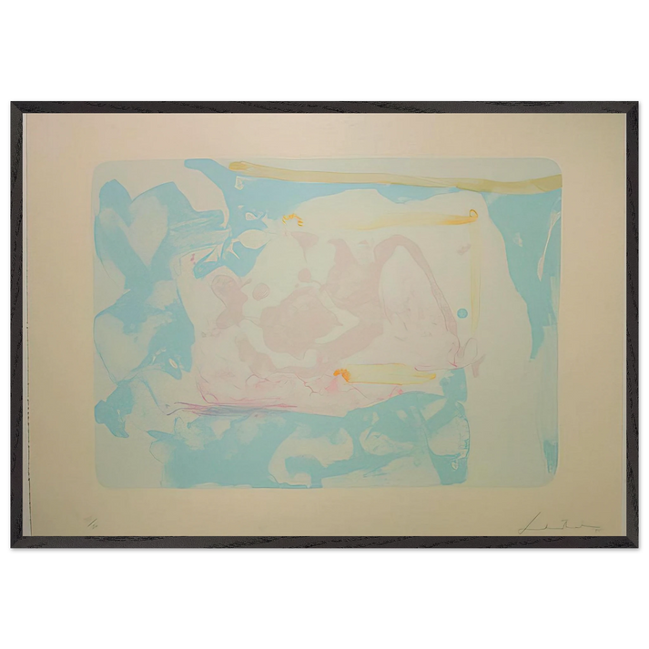 Reflections III - 1995 - Helen Frankenthaler 70x100 cm / 28x40 inches Framed Art Print – Black Wooden Frame