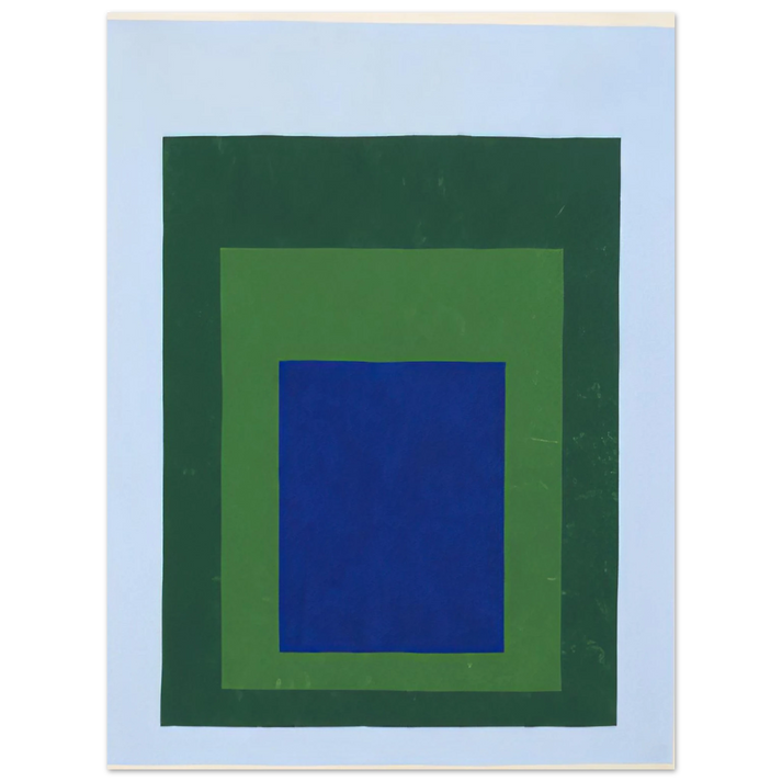 Josef Albers - HOMAGE TO THE SQUARE BLUE GREEN 1950 75x100 cm / 30x40inches Fine Art Poster